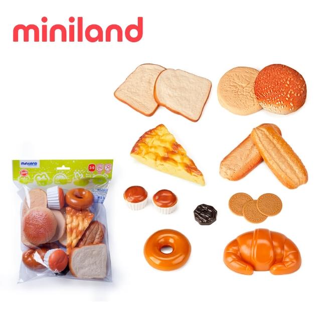 【西班牙Miniland】麵包點心15件組(扮家家酒/角色扮演/西班牙原裝進口)