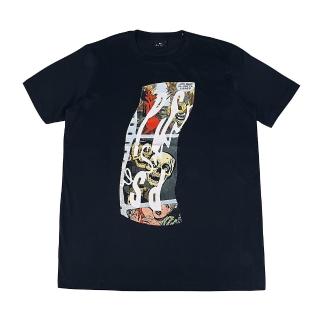 【Paul Smith】PAUL SMITH字母LOGO漫畫設計印花棉質短袖T恤(男款/深藍)