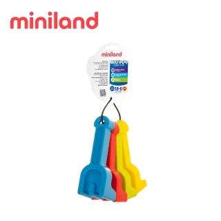 【西班牙Miniland】沙/雪地幼兒耙子4入組-13cm(雪地沙地皆可用/適合小手抓握/西班牙原裝進口)