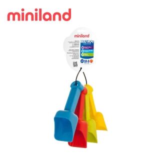 【西班牙Miniland】沙/雪地幼兒勺子4入組-15cm(雪地沙地皆可用/適合小手抓握/西班牙原裝進口)