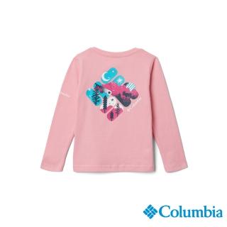 【Columbia 哥倫比亞】童款-Hazeldel Hill長袖上衣-粉紅(UAG73370PK/HF)