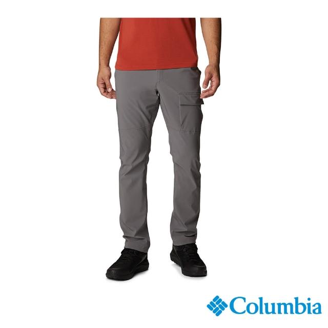 【Columbia 哥倫比亞 官方旗艦】男款-Maxtrail防潑休閒長褲-灰色(UAE64690GY/HF)