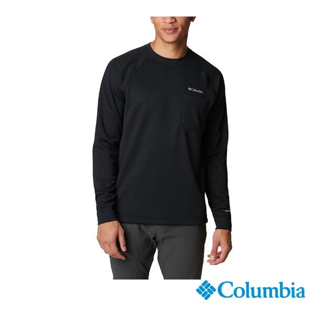 【Columbia 哥倫比亞 官方旗艦】男款-Black Mesa快排長袖上衣-黑色(UAE58880BK/HF)