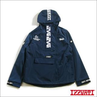 【IZZVATI】防潑水風衣罩衫-深藍(品牌熱賣防潑水罩衫)