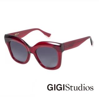 【GIGI Studios】質感蝴蝶型貓眼太陽眼鏡(紅 - GILDA-6774/6)