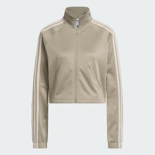 【adidas 愛迪達】外套 女款 運動外套 三葉草 亞規 OG WARM UP JKT 灰綠 IJ5229