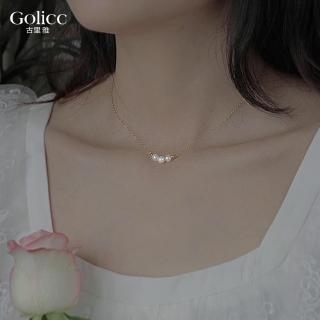 【Golicc】巴洛克 珍珠 項鍊(飾品 耳飾 耳釘 耳扣 耳環 禮物 618 年中慶)