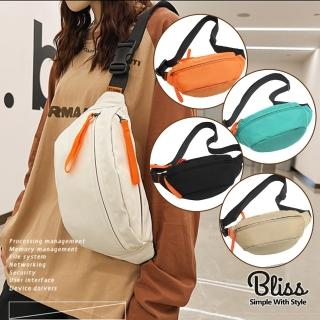 【Bliss BKK】潮系QZStudio時尚尼龍胸包 腰包 情侶款 隨身小包(5色可選)