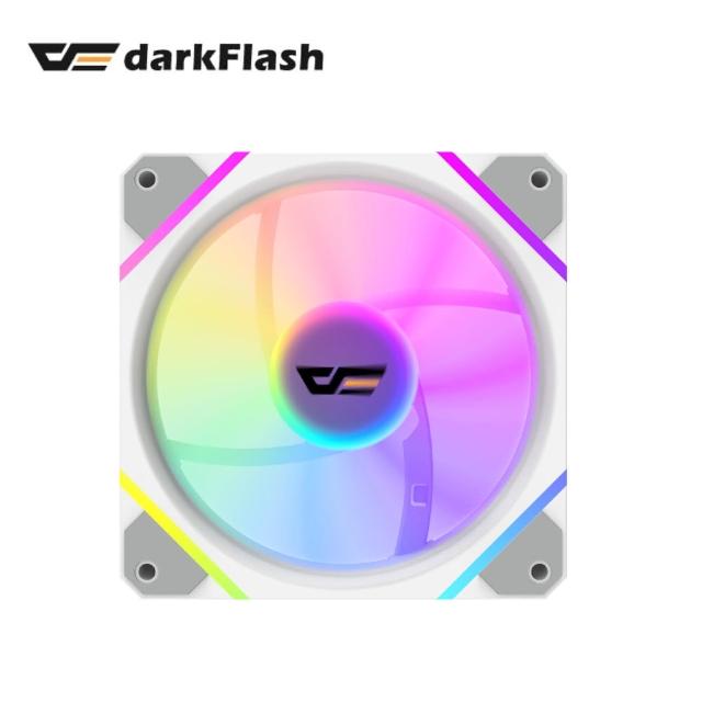 【darkFlash】大飛DM12 PRO PWM A.RGB 散熱風扇-白色(反葉風扇)