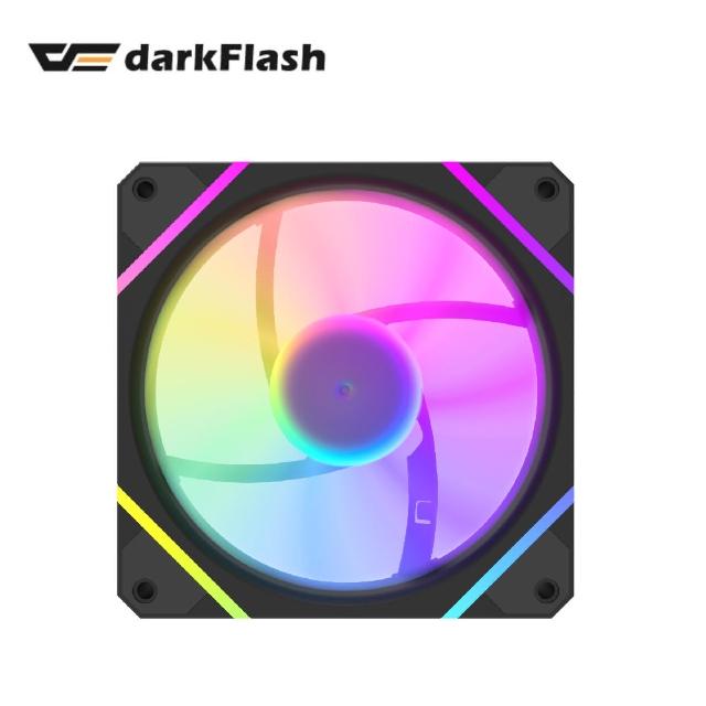 【darkFlash】大飛DM12 PRO PWM A.RGB 散熱風扇-黑色(反葉風扇)