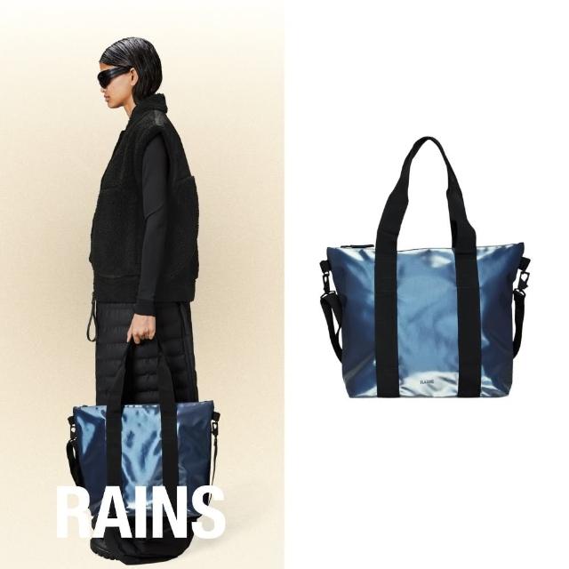 【RAINS官方直營】Tote Bag Mini W3 經典防水休閒迷你托特包(幻音藍)