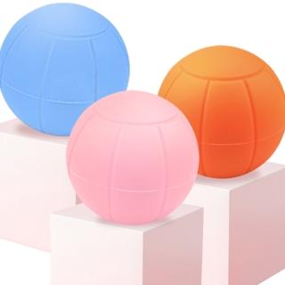 【DAYOU】los1709藍球紋單球矽膠實心筋膜球肌肉放鬆矽膠球健身瑜伽可用球形按摩球(大友)