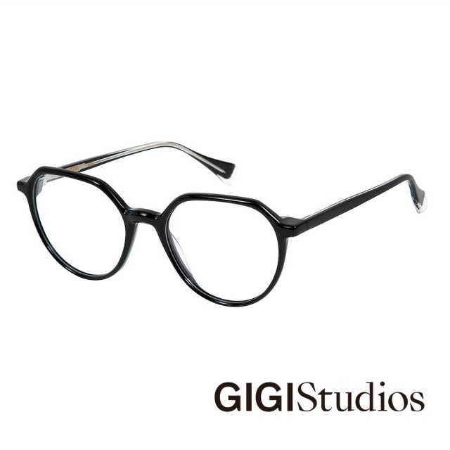 【GIGI Studios】精緻框型光學眼鏡(黑色 - ALDA-6657/1)