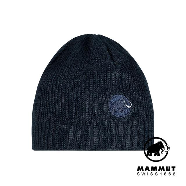 【Mammut 長毛象】Sublime Beanie 刺繡LOGO保暖針織羊毛帽 海洋藍 #1191-01542