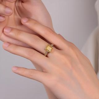 【MoonDy】純銀戒指 鑽石戒指 鑲鑽戒指 食指戒指 寶石戒指 方形戒指 高碳鑽戒 招財戒指 轉運戒指 女生禮物