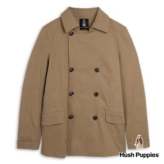 【Hush Puppies】男裝 外套 雙排釦造型風衣外套(咖啡 / 34117204)