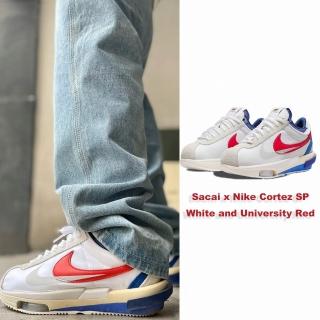 【NIKE 耐吉】聯名限定鞋 Sacai x Nike Zoom Cortez SP 阿甘鞋 白紅藍 男女鞋 DQ0581-100