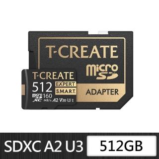 【Team 十銓】T-CREATE EXPERT S.M.A.R.T. Micro SDXC 512GB 記憶卡(含轉卡+終身保固)