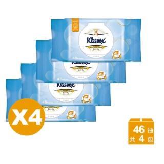 【Kleenex 舒潔】4包組 濕式衛生紙(46抽x4包)