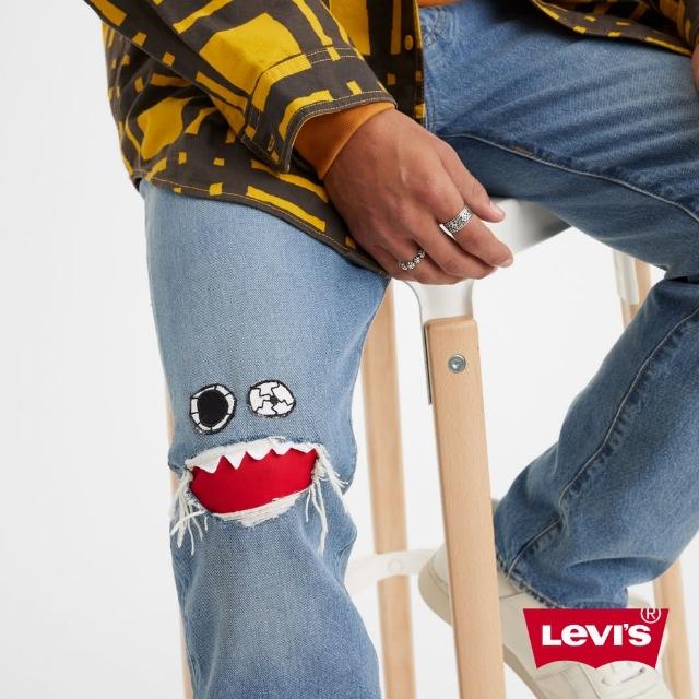 【LEVIS 官方旗艦】滑板系列 男款 直筒牛仔褲 / 彈性 / 破壞造型補丁 熱賣單品 59692-0033