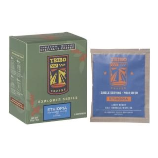【TRIBO COFFEE】衣索比亞 古吉 花蝶 日曬 淺烘焙濾掛式咖啡(11gX5包/盒; 精品咖啡; 冠軍烘豆師)