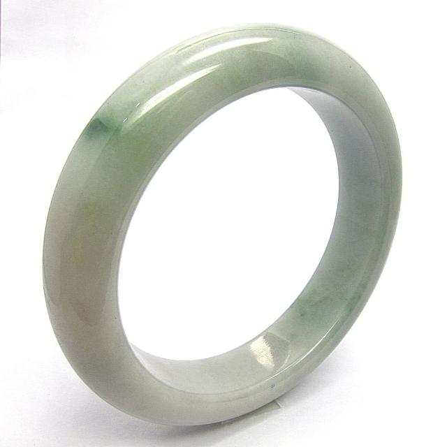 【小樂珠寶】翡翠手鐲玉鐲清晰一抹綠天然A貨(手圍18.3號 內徑57.7mm V528)