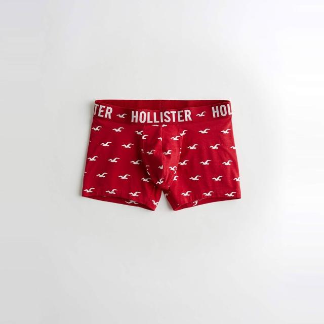 【HOLLISTER Co】HCO 海鷗 經典印刷滿版海鷗平口男內褲-紅色(平輸品)