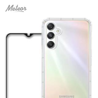 【Meteor】Samsung Galaxy M34 5G 手機保護超值2件組-活動品(透明空壓殼+鋼化膜)
