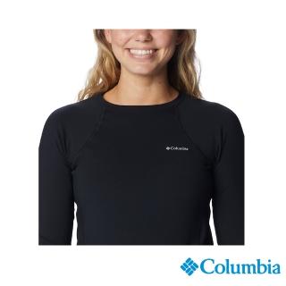 【Columbia 哥倫比亞 官方旗艦】女款-Omni-Heat鋁點保暖快排內著上衣-黑色(UAL67630BK/HF)