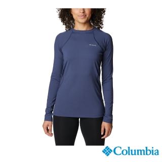 【Columbia 哥倫比亞 官方旗艦】女款-Omni-Heat鋁點保暖快排內著上衣-深藍(UAL67630NY/HF)