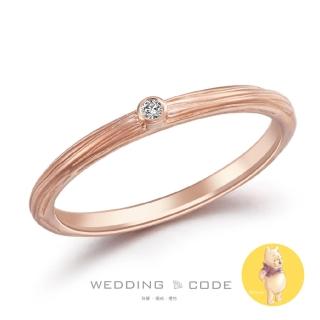 【WEDDING CODE】14K金 鑽石女戒 迪4456玫(迪士尼小熊維尼 天然鑽石 對戒 618 禮物)