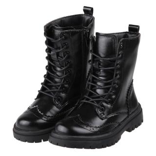 【布布童鞋】CONNIFE耀亮黑高筒兒童馬丁鞋靴子(Q3V601D)