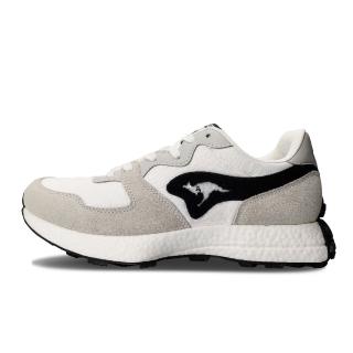 【KangaROOS】美國袋鼠鞋 AUSSIE EVO 女 復古跑鞋 白灰(KW21551)