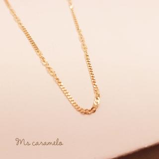 【焦糖小姐 Ms caramelo】925銀鍍18K玫瑰金(925純銀項鍊)