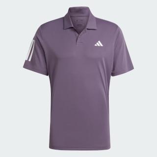【adidas 愛迪達】Club 3str Polo 男 POLO衫 短袖 上衣 運動 網球 訓練 亞洲版 暗紫(IJ4873)