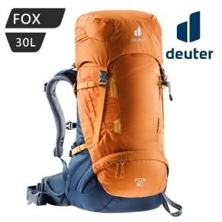 【deuter】FOX 拔熱透氣背包-芒果黃/暗藍-3611121(後背、登山、旅遊、攻頂、百岳、郊山、健行、登頂)