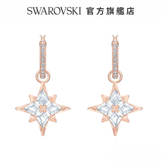 【SWAROVSKI 官方直營】Symbol 玫金色耀眼星辰穿孔耳環 交換禮物