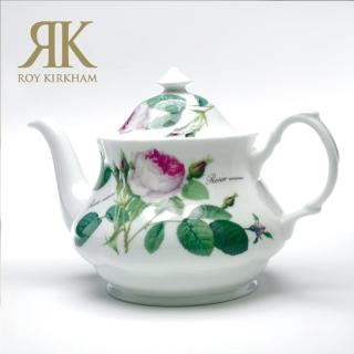 【英國ROY KIRKHAM】Redoute Rose 浪漫淺玫瑰系列1000ml骨瓷花茶壺(英國製造進口)
