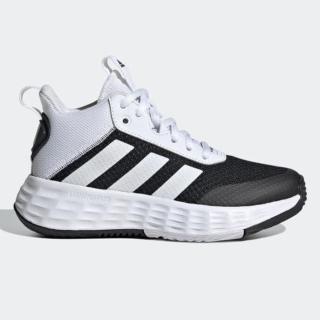 【adidas 愛迪達】籃球鞋 女鞋 中大童 運動鞋 包覆 緩震 OWNTHEGAME 2.0 K 黑白 GW1552(C4729)
