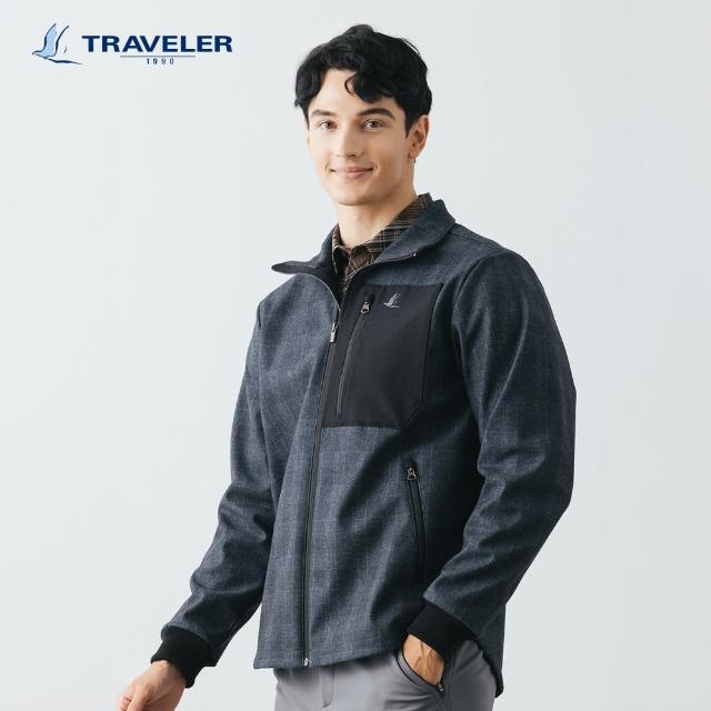 【TRAVELER 旅行者】男款Soft Shell防風撥水保暖外套_232TR219(防撥水/保暖外套)