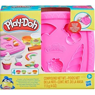 【PLAYDOH 培樂多】小小攜帶收納盒黏土遊戲組 F6914(粉紅)