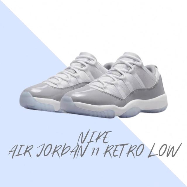 【NIKE 耐吉】籃球鞋Air Jordan 11 Low Cement Grey 喬丹經典灰白