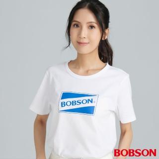 【BOBSON】女款圓領LOGO上衣(E0023-80)