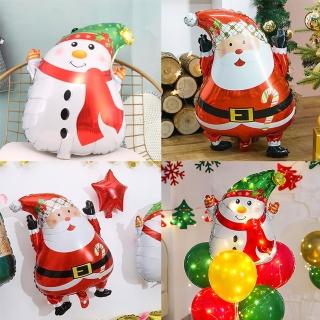 Merry Christmas聖誕節雪人+老人鋁模氣球(聖誕節 氣球 派對 佈置 耶誕 掛飾 裝飾 布置)