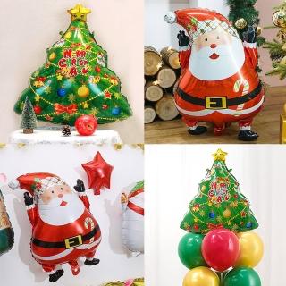 Merry Christmas聖誕節聖誕老人+聖誕樹鋁模氣球(聖誕節 氣球 派對 佈置 耶誕 掛飾 裝飾 布置)