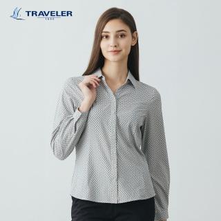 【TRAVELER 旅行者】女款彈性吸排抗UV襯衫＿232TR701(彈性/吸排抗UV)