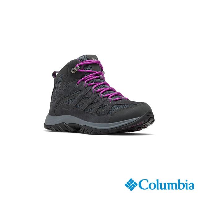 【Columbia 哥倫比亞官方旗艦】女款-CRESTWOODOmni-Tech防水高筒登山鞋-黑灰色(UBK53710BY/HF)