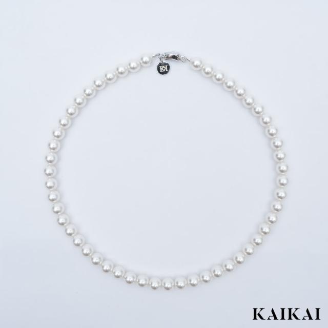 【KAI KAI】水晶珍珠項鍊(男款/女款 珍珠項鍊 純銀卡扣 古典飾品搭配)