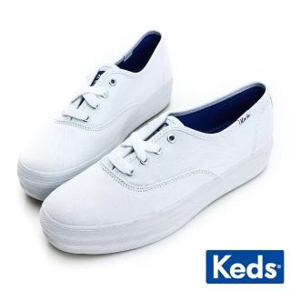 【Keds】TRIPLE 經典厚底帆布鞋-白(9211W130026)