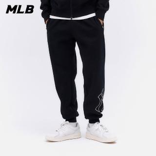 【MLB】大Logo運動褲 休閒長褲 紐約洋基隊(3APTB0736-50BKS)